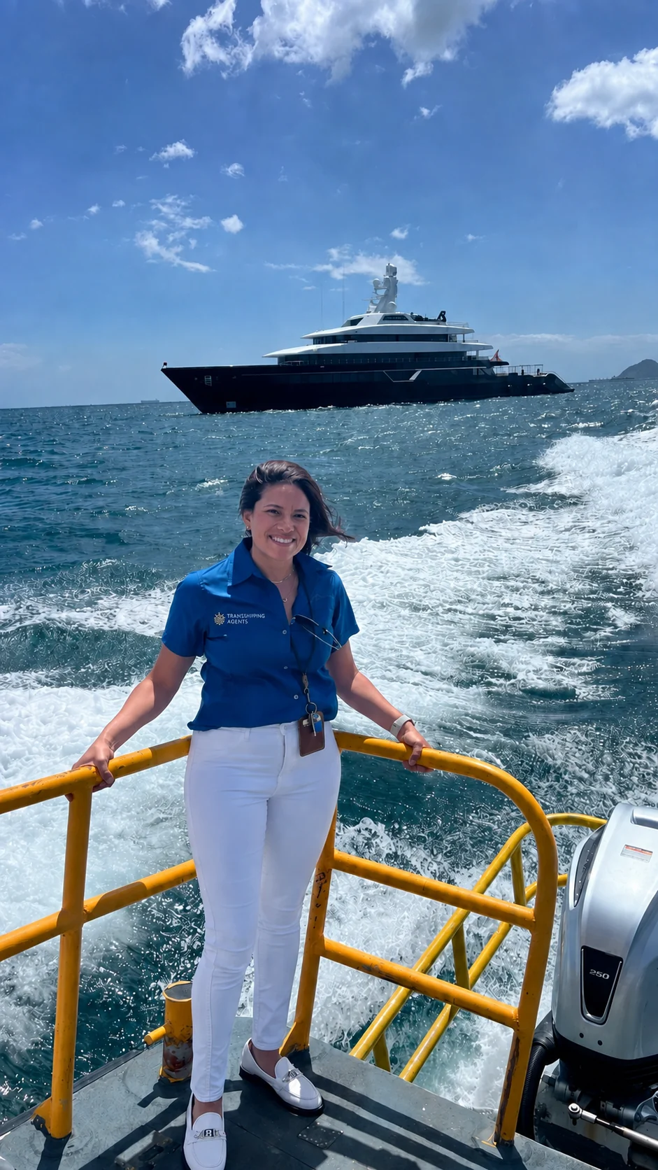 Angelica D'Angelo supporting a superyacht operation in Panama