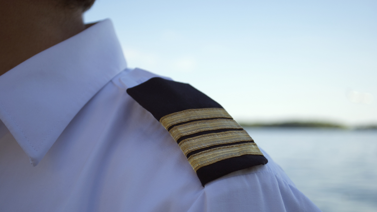 Close up of a captain's epaulette