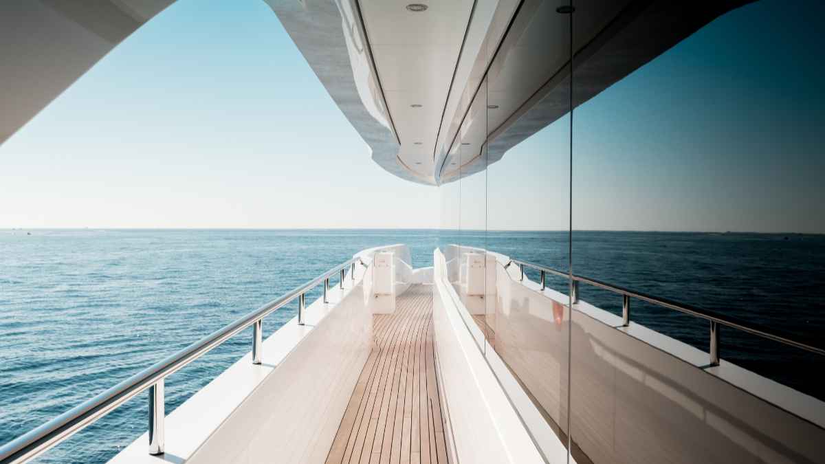 Onboard a modern and sleek superyacht